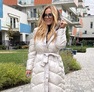 New Reby ecrü – Hosszított steppelt női kabát – Innova Fashion